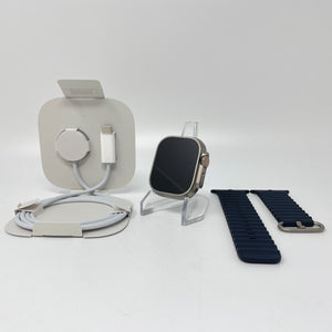 Apple Watch Ultra Cellular Titanium 49mm w/ Midnight Ocean Band Good