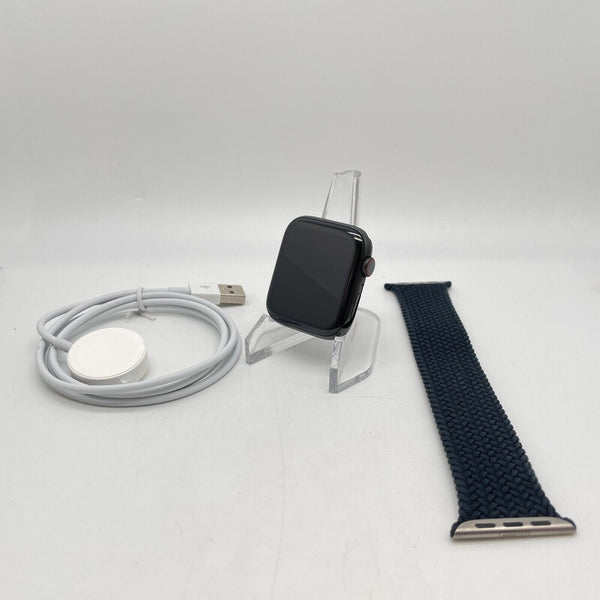 Apple Watch Series 5 Cellular Graphite S. Steel 44mm w/ Blue Solo Loop Very Good