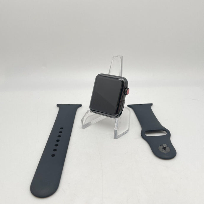 Apple Watch Series 3 Cellular Space Black S. Steel 42mm Black Sport Excellent