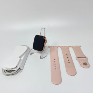 Apple Watch SE Cellular Gold Aluminum 44mm w/ Pink Sand Sport Band