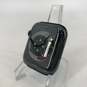 Apple Watch Series 7 Hermes LTE Space Black Stainless Steel 45mm w/ Black Leather
