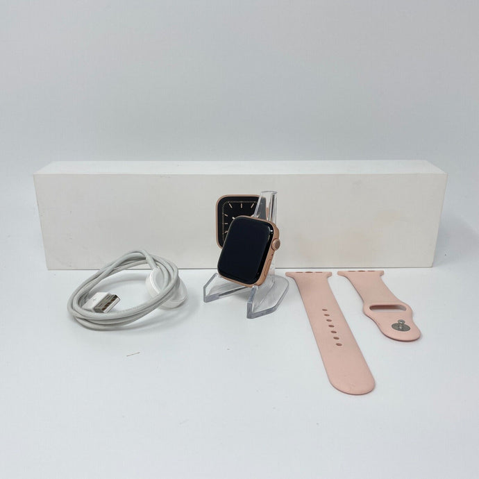 Apple Watch Series 5 (GPS) Gold Aluminum 44mm w/ Pink Sand Sport Band