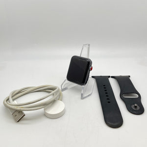 Apple Watch Series 3 Cellular Space Gray Aluminum 42mm w/ Black Sport Band