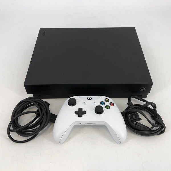 Xbox One X Black 1TB - Very Good Cond. w/ HDMI/Power Cables + White Controller