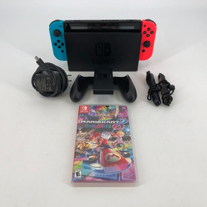 Nintendo Switch 32GB - Excellent Condition w/ Dock + Power Cable + Grips + Game