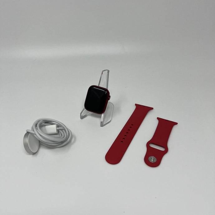Apple Watch Series 7 Red Aluminum 41mm w/ Red Sport Band
