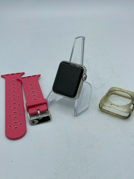 Apple Watch 1st Gen. (GPS) Silver Sport 38mm w/ Pink Sport