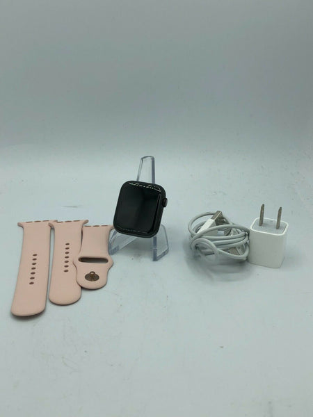 Apple Watch Series 5 Cellular Graphite Steel 44mm w/ Pink Sand Sport
