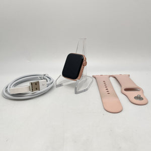 Apple Watch SE (GPS) Gold Aluminum 40mm w/ Pink Sport Band Good