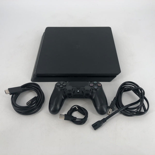 Sony Playstation 4 Slim Black 1TB  w/ Controller + Cables
