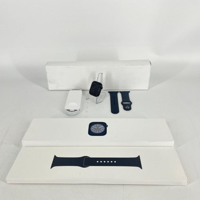 Apple Watch Series 8 (GPS) Midnight Aluminum 41mm w/ Black Sport Band Excellent