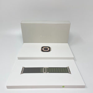 Apple Watch Ultra Cellular Titanium 49mm w/ Green Alpine Loop- NEW & SEALED