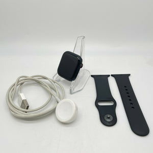 Apple Watch Series 7 Cellular Black Aluminum 41mm w/ Black Sport Band