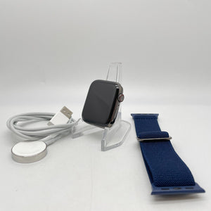 Apple Watch Series 6 Cellular Graphite S. Steel 44mm Blue Sport Loop Excellent