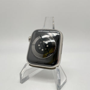 Apple Watch Series 7 Cellular Silver S. Steel 45mm w/ Gray Sport Loop Very Good
