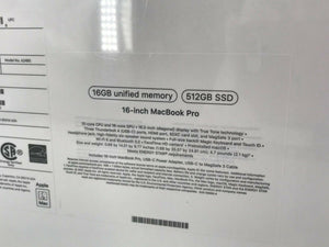 MacBook Pro 16-inch 2021 3.2GHz M1 Pro 10-Core CPU/16-Core GPU 16GB 512GB