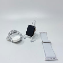 Load image into Gallery viewer, Apple Watch Series 7 Cellular Silver S. Steel 45mm w/ White Sport Loop Very Good