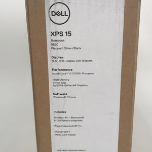 Dell XPS 9520 15" 2022 4.7GHz i7-12700H 16GB 512GB SSD GeForce RTX 3050 4GB