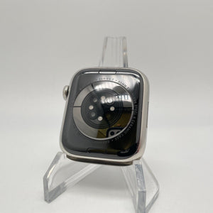 Apple Watch Series 7 Cellular Silver S. Steel 45mm White Non-OEM Sport Loop Good