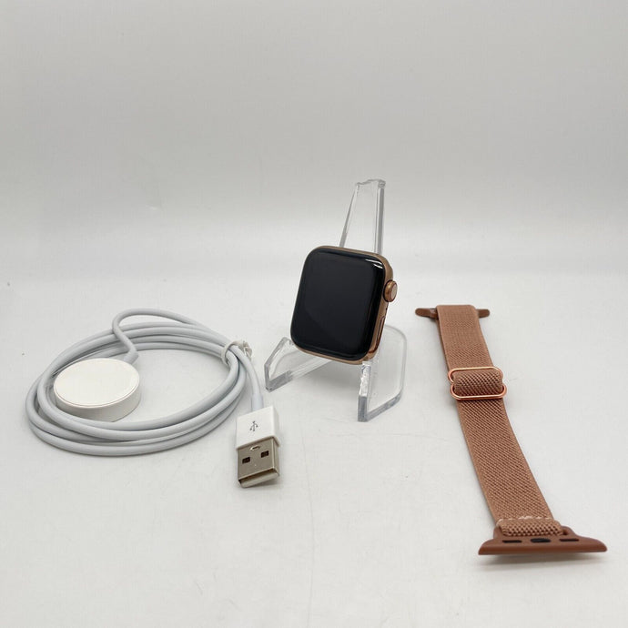 Apple Watch Series 5 Cellular Gold Aluminum 40mm w/ Pink Solo Loop Good