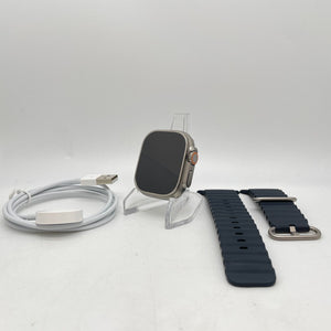 Apple Watch Ultra Cellular Titanium 49mm w/ Black Ocean Band Very Good