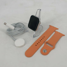 Load image into Gallery viewer, Apple Watch SE (GPS) Silver Sport 44mm w/ Orange Sport Band
