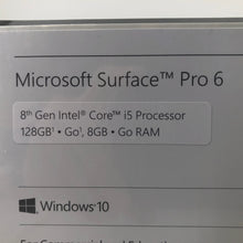 Load image into Gallery viewer, Microsoft Surface Pro 6 12.3&quot; Silver 2018 1.6GHz i5-8250U 8GB 128GB - BRAND NEW