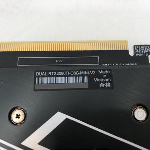 Asus Dual NVIDIA Geforce RTX 3060 Ti Mini V2 8GB LHR GDDR6 - 256 Bit - Good