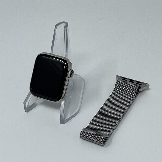 Apple Watch Series 5 Cellular Black S. Steel 40mm w/ Silver Milanese Loop