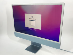 iMac 24 Blue 2021 3.2GHz M1 7-Core GPU 8GB 256GB Excellent Condition w/ Bundle!