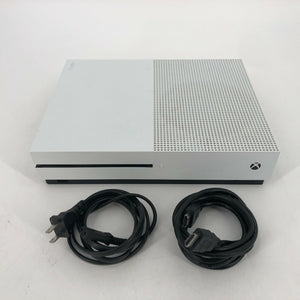 Microsoft Xbox One S White 500GB - Good Condition w/ HDMI/Power Cables + Box