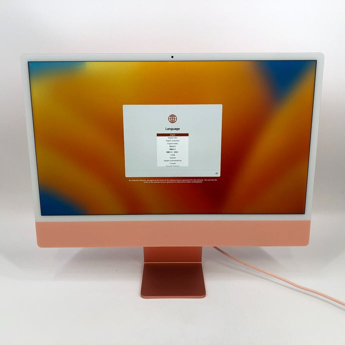 iMac 24 Orange 2021 3.2GHz M1 8-Core GPU 8GB 256GB Excellent Condition w/ Bundle