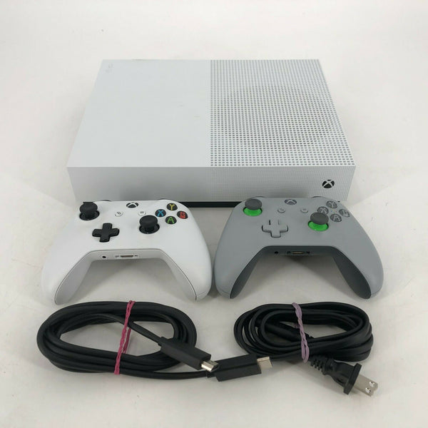Xbox One S All Digital Edition White 1TB w/ 2 Controllers + Cables