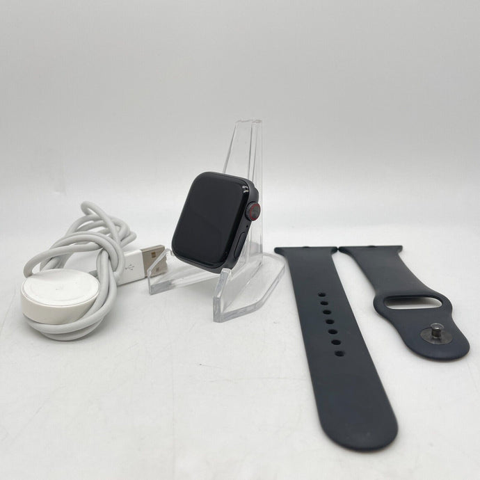 Apple Watch Series 4 Cellular Space Gray Aluminum 40mm w/ Black Sport Band Good