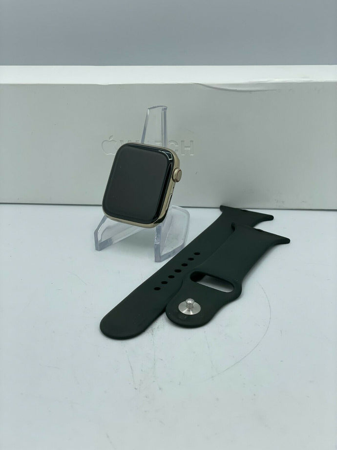 Apple Watch Series 6 Cellular Gold Stainless Steel 44mm w/ Green Sport
