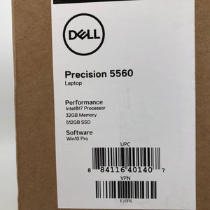 Dell Precision 5560 15"WUXGA 2.3GHz i7-12700H 32GB 512GB Quadro RTX A2000 - NEW
