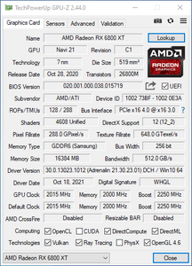 AMD Radeon RX 6800 XT Black Edition 16GB GDDR6 Graphics Card