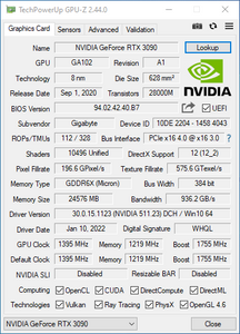 NVIDIA GeForce RTX 3090 24GB Gaming OC GDDR6X 384 Bit Graphics Card
