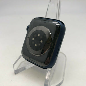 Apple Watch Series 6 GPS Blue Sport 44mm w/ Black Leather Link