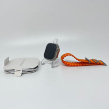Load image into Gallery viewer, Apple Watch Ultra Cellular Titanium 49mm w/ (M) Orange Alpine Loop Excellent