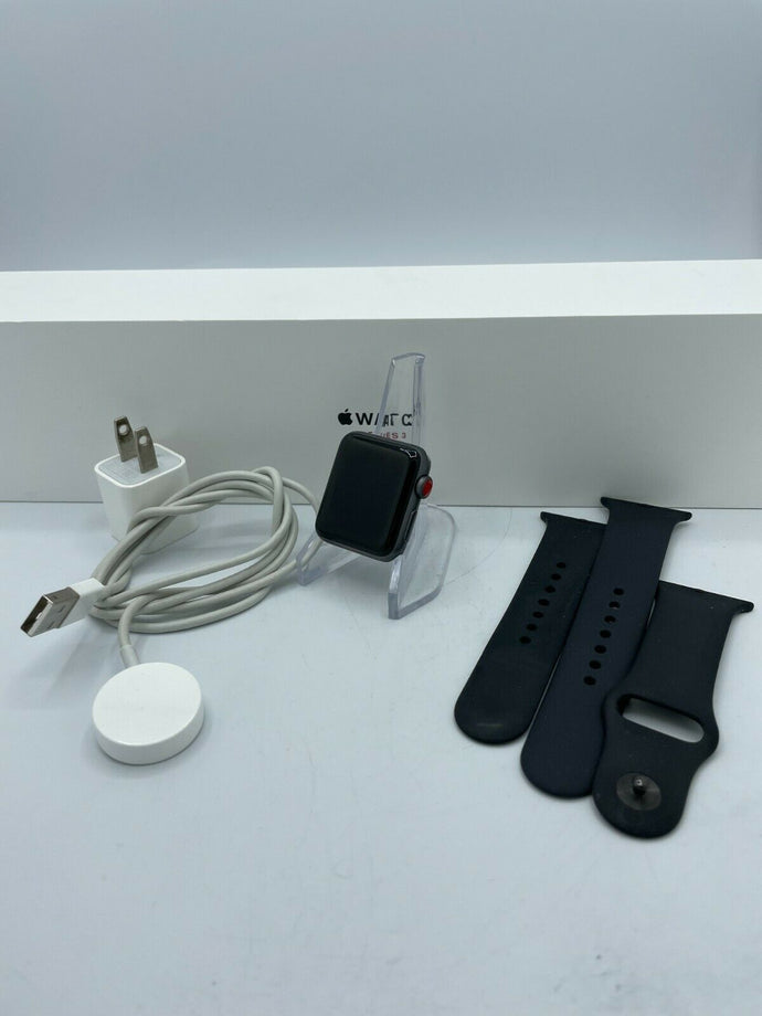 Apple Watch Series 3 Cellular Space Gray Sport 38mm w/ Black Sport