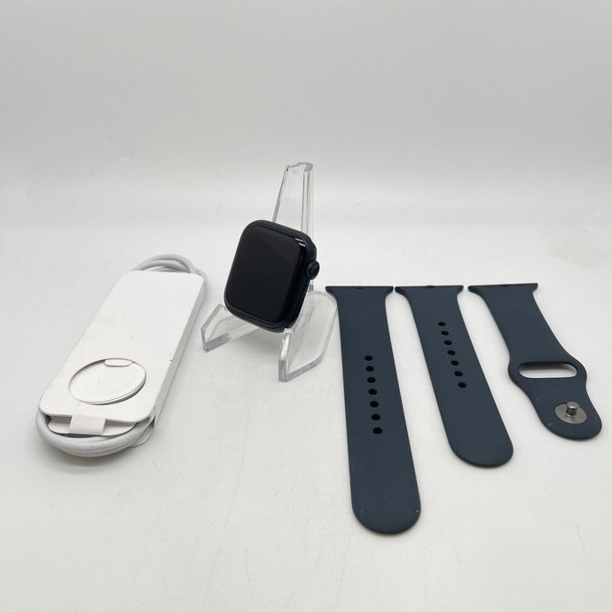 Apple Watch Series 7 (GPS) Midnight Black Aluminum 41mm w/ Blue Sport