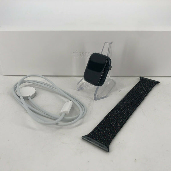 Apple Watch Series 7 (GPS) Midnight Sport 45mm w/ Black Braided Loop