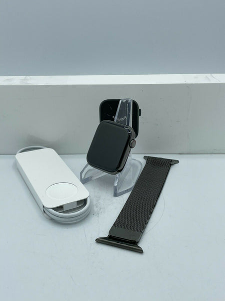 Apple Watch Series 6 Cellular Graphite S. Steel 44mm + Silver Milanese Loop