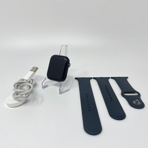 Apple Watch Series 7 Cellular Midnight Black Aluminum 45mm Black Sport Very Good