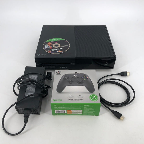 Microsoft Xbox One Black 500GB w/ Cables + Controller + Game
