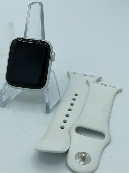 Apple Watch SE Cellular Silver Sport 40mm w/ White Sport