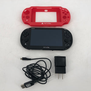 Sony PlayStation Vita PCH-2001 Black w/ Charger