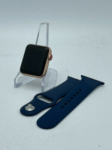 Apple Watch Series 3 Cellular Gold Sport 38mm w/ Deep Sea Blue Sport Good