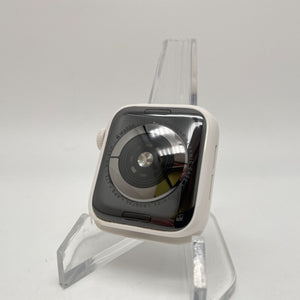 Apple Watch Series 5 Cellular White Ceramic 40mm w/ White Sport Band Good